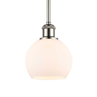 A thumbnail of the Innovations Lighting 516-1S-8-6 Athens Pendant Polished Nickel / Matte White