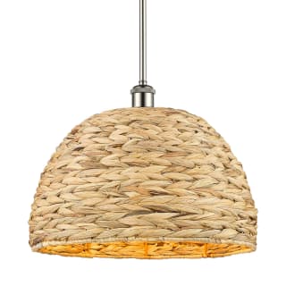 A thumbnail of the Innovations Lighting 516-1S-13-16 Woven Rattan Pendant Polished Nickel / Natural