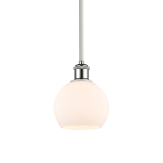 A thumbnail of the Innovations Lighting 516-1S-8-6 Athens Pendant White and Polished Chrome / Matte White