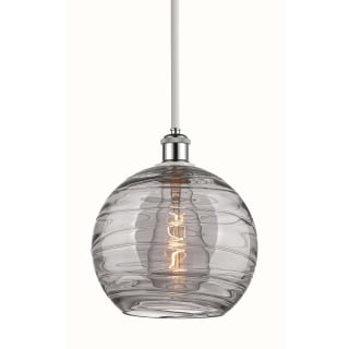 A thumbnail of the Innovations Lighting 516-1S-12-10 Athens Deco Swirl Pendant White Polished Chrome / Light Smoke Deco Swirl