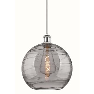 A thumbnail of the Innovations Lighting 516-1S-14-12 Athens Deco Swirl Pendant White Polished Chrome / Light Smoke Deco Swirl