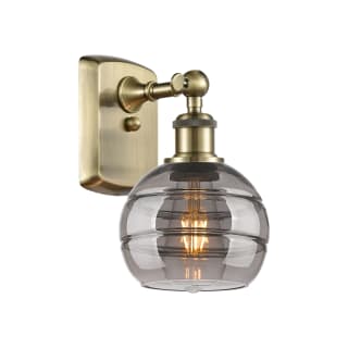 A thumbnail of the Innovations Lighting 516-1W-9-6 Rochester Sconce Antique Brass / Light Smoke