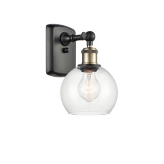 A thumbnail of the Innovations Lighting 516-1W-9-6 Athens Sconce Black Antique Brass / Clear