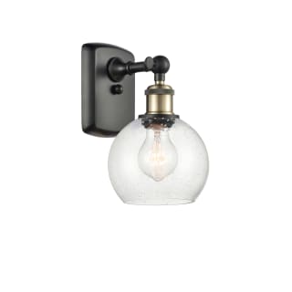 A thumbnail of the Innovations Lighting 516-1W-10-6 Athens Sconce Black Antique Brass / Seedy