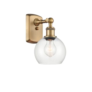 A thumbnail of the Innovations Lighting 516-1W-9-6 Athens Sconce Brushed Brass / Clear