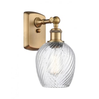 A thumbnail of the Innovations Lighting 516-1W Salina Brushed Brass / Clear Spiral Fluted