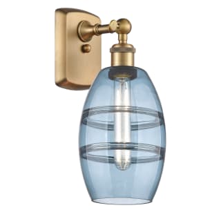 A thumbnail of the Innovations Lighting 516-1W-10-6 Vaz Sconce Brushed Brass / Princess Blue