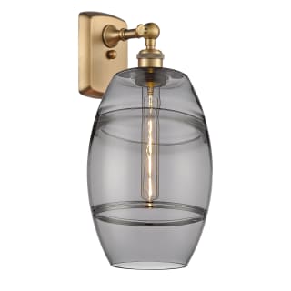 A thumbnail of the Innovations Lighting 516-1W-11-8 Vaz Sconce Brushed Brass / Light Smoke