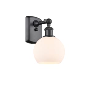 A thumbnail of the Innovations Lighting 516-1W-9-6 Athens Sconce Matte Black / Matte White