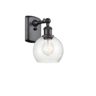 A thumbnail of the Innovations Lighting 516-1W-9-6 Athens Sconce Matte Black / Seedy