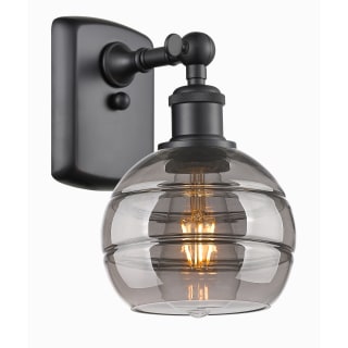 A thumbnail of the Innovations Lighting 516-1W-9-6 Rochester Sconce Matte Black / Light Smoke