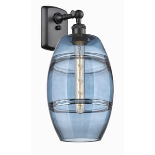 A thumbnail of the Innovations Lighting 516-1W-11-8 Vaz Sconce Matte Black / Princess Blue