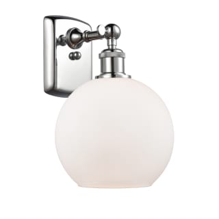 A thumbnail of the Innovations Lighting 516-1W-13-8 Athens Sconce Polished Chrome / Matte White