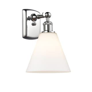 A thumbnail of the Innovations Lighting 516-1W-11-8 Berkshire Sconce Polished Chrome / Matte White