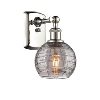 A thumbnail of the Innovations Lighting 516-1W-10-6 Athens Deco Swirl Sconce Polished Nickel / Light Smoke Deco Swirl