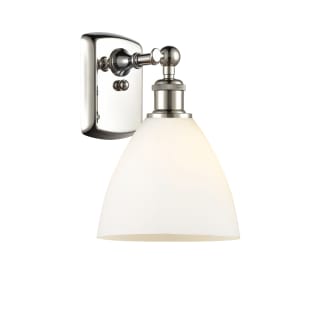 A thumbnail of the Innovations Lighting 516-1W-12-8 Bristol Sconce Polished Nickel / Matte White