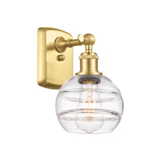 A thumbnail of the Innovations Lighting 516-1W-9-6 Rochester Sconce Satin Gold / Clear