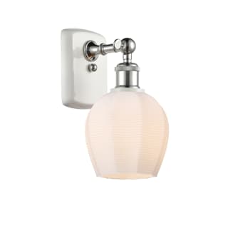 A thumbnail of the Innovations Lighting 516-1W-10-6 Norfolk Sconce White Polished Chrome / Matte White