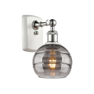 A thumbnail of the Innovations Lighting 516-1W-9-6 Rochester Sconce White Polished Chrome / Light Smoke