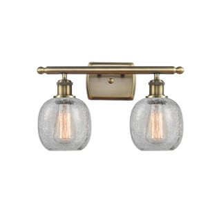 A thumbnail of the Innovations Lighting 516-2W-11-16 Belfast Vanity Clear Crackle / Antique Brass