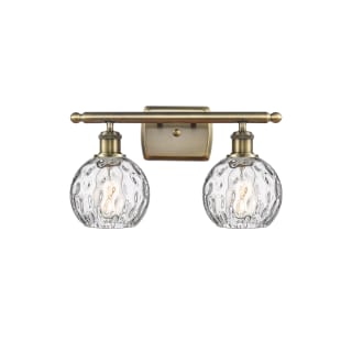 A thumbnail of the Innovations Lighting 516-2W-11-16 Athens Vanity Antique Brass / Clear Water Glass