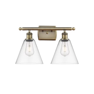 A thumbnail of the Innovations Lighting 516-2W-11-18 Berkshire Vanity Antique Brass / Clear