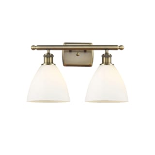 A thumbnail of the Innovations Lighting 516-2W-12-18 Bristol Vanity Antique Brass / Matte White