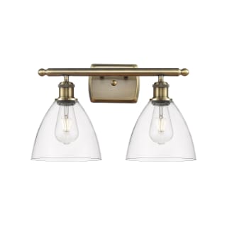 A thumbnail of the Innovations Lighting 516-2W-11-18 Bristol Vanity Antique Brass / Clear