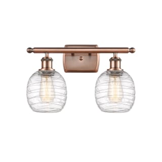 A thumbnail of the Innovations Lighting 516-2W-11-16 Belfast Vanity Antique Copper / Deco Swirl