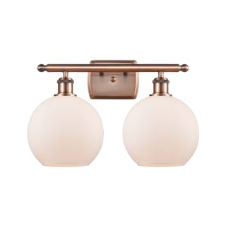 A thumbnail of the Innovations Lighting 516-2W-12-18 Athens Vanity Antique Copper / Matte White