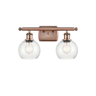 A thumbnail of the Innovations Lighting 516-2W-10-16 Athens Vanity Antique Copper / Seedy