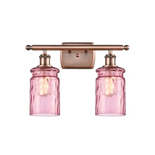 A thumbnail of the Innovations Lighting 516-2W Candor Antique Copper / Sweet Lilac Waterglass