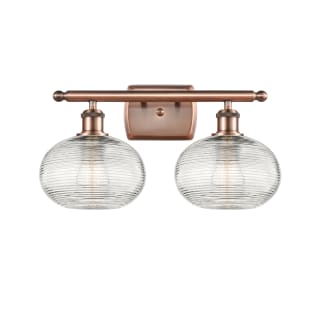 A thumbnail of the Innovations Lighting 516-2W-10-18 Ithaca Vanity Antique Copper / Clear Ithaca