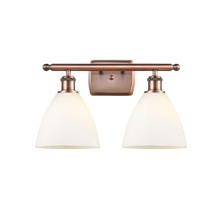 A thumbnail of the Innovations Lighting 516-2W-12-18 Bristol Vanity Antique Copper / Matte White