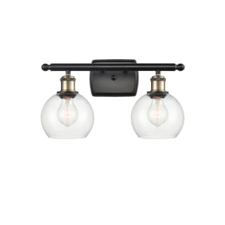 A thumbnail of the Innovations Lighting 516-2W-9-16 Athens Vanity Black Antique Brass / Clear