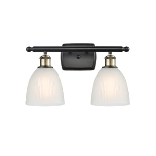 A thumbnail of the Innovations Lighting 516-2W Castile Black Antique Brass / White