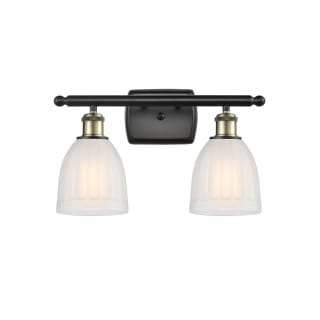 A thumbnail of the Innovations Lighting 516-2W Brookfield Black Antique Brass / White