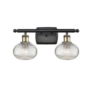 A thumbnail of the Innovations Lighting 516-2W-8-16 Ithaca Vanity Black Antique Brass / Clear Ithaca