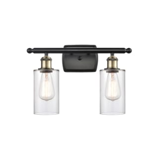 A thumbnail of the Innovations Lighting 516-2W-12-16 Clymer Vanity Clear / Black Antique Brass