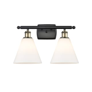 A thumbnail of the Innovations Lighting 516-2W-12-18 Berkshire Vanity Black Antique Brass / Matte White