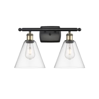 A thumbnail of the Innovations Lighting 516-2W-11-18 Berkshire Vanity Black Antique Brass / Clear