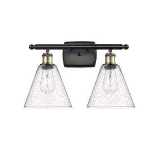 A thumbnail of the Innovations Lighting 516-2W-12-18 Berkshire Vanity Black Antique Brass / Seedy