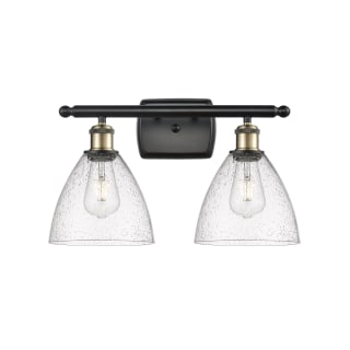 A thumbnail of the Innovations Lighting 516-2W-12-18 Bristol Vanity Black Antique Brass / Seedy