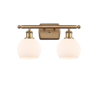 A thumbnail of the Innovations Lighting 516-2W-9-16 Athens Vanity Brushed Brass / Matte White