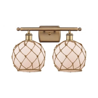 A thumbnail of the Innovations Lighting 516-2W Farmhouse Rope Brushed Brass / White / Brown