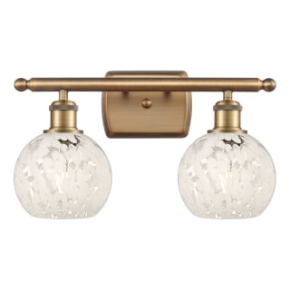 A thumbnail of the Innovations Lighting 516-2W-9-16 White Mouchette Vanity Brushed Brass / White Mouchette