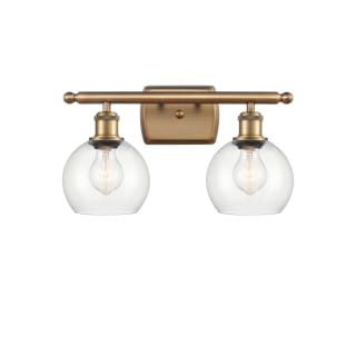 A thumbnail of the Innovations Lighting 516-2W-9-16 Athens Vanity Brushed Brass / Clear