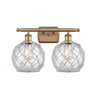 A thumbnail of the Innovations Lighting 516-2W Farmhouse Rope Brushed Brass / Clear / White