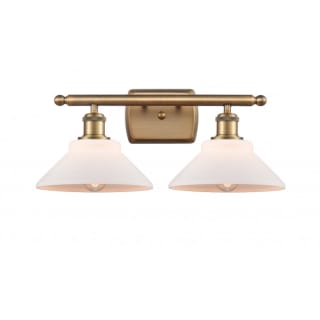 A thumbnail of the Innovations Lighting 516-2W Orwell Brushed Brass / Matte White