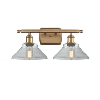 A thumbnail of the Innovations Lighting 516-2W Orwell Brushed Brass / Clear